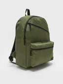 3 Gözlü Okul Sırt Çantası Laptop Bölmeli Sırt Çantası Haki 43 cm thumbnail 2