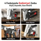 Valkyrie Profesyonel Zımba Tabancası + 4000 Adet Zımba Teli Hediye – Ahşap, Kumaş ve Duvar İçin Güçlü Tabanca thumbnail 2