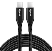 QPORT Q-TYPE-C3 3M TYPE-C 100W SUPER HIZLI PD SARJ VE DATA KABLOSU thumbnail 2