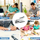 Valkyrie Profesyonel Metal Zımba Tabancası 60 Sayfa Kapasite 1000 Zımba Teli HEDİYE Ofis ve Ev Dayanıklı Beyaz thumbnail 10