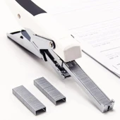 Valkyrie Profesyonel Metal Zımba Tabancası 60 Sayfa Kapasite 1000 Zımba Teli HEDİYE Ofis ve Ev Dayanıklı Beyaz thumbnail 3