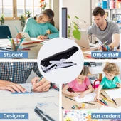 Valkyrie Profesyonel Metal Zımba Tabancası 60 Sayfa Kapasite 1000 Zımba Teli HEDİYE Ofis ve Ev Dayanıklı Siyah thumbnail 8