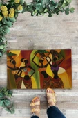 Valerine Life Bereketin Ezgisi Temalı Tablo Kahverengi Welcome Hoş Geldiniz Kapı Önü Paspası 45x70cm - 2