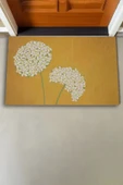 Valerine Life Kişniş Çiçeği Zarafeti Sarı Renk Welcome Hoş Geldiniz Kapı Önü Paspası 45x70cm thumbnail 2
