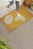 Valerine Life Kişniş Çiçeği Zarafeti Sarı Renk Welcome Hoş Geldiniz Kapı Önü Paspası 45x70cm thumbnail 1