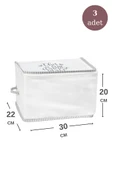 3’lü İpli Kazak Hurcu Set, Yatak Baza Kanepe Altı Kıyafet Çamaşır Eşarp Düzenleyici (30x20cm) 3 Adet - 2