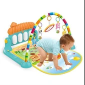 TOMMYBABY Adil Oyuncak Oyun Halısı Sevimli Piyanolu Sesli Işıklı Aynalı Oyun Halısı Bebek Yenidoğan 60 X 75 - 1