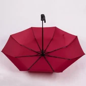 Rain Red Tam Otomatik Mekanizmalı Şemsiye Kauçuk Kaplama Sap Kırmızı 8 Telli thumbnail 3