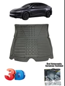 Sahler Tesla Model Y Juniper 2025+ Uyumlu 4.5D Premium Havuzlu Oto Paspas ve Liner Marka 3D Bagaj Havuzu thumbnail 2