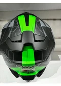 Sway Kask SW-865 Mat Grey/green Güneş Gözlüklü thumbnail 5