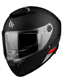 Mt Helmets Kask Thunder 4 Sv Solıd A1 Matt Black Şeffaf Vizör - 4