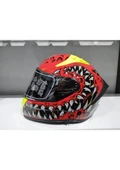MTS Kask Mts Pro 801 Demon Güneş Gözlüklü Kırmız/sarı - 2