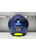 Sway Kask Sway SW-865 Mat Mavi Güneş Gözlüklü - 3
