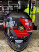 Mt Helmets Kask mt Thunder 4 Sv Valıant B2 Parlak Gri Mor Sarı - 3