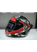 MTS Kask Mts Pro 801 War Güneş Gözlüklü Mat Gri/kırmızı - 2