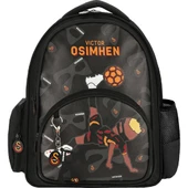 3 Bölmeli Victor Osimhen Suni Deri Okul Çantası + Kalemlik thumbnail 2