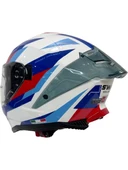 Sway Kask Sway Sw 865 Tıtan White Blue Red Güneş Gözlüklü thumbnail 2