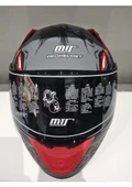 MTS Kask Mts Pro 801 Dreaka Güneş Gözlüklü Antresit/kırmızı thumbnail 3