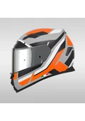 Sway 820 Aıx Orange Full Face Kask Kapalı Motosiklet Kask - 1