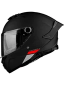 Mt Helmets Kask Thunder 4 Sv Solıd A1 Matt Black Şeffaf Vizör - 1