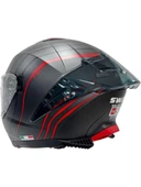 Sway Kask Sway Sw 865 Space Black Red Güneş Gözlüklü - 2