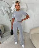 Kadın Ottoman Kumaş şerit Detaylı Ikili Takım thumbnail 1