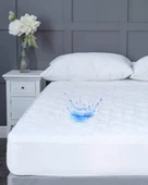 Tek Kişilik 100x200 Su Geçirmez Fitted Lastikli Yatak Koruyucu Alez – Kapitone Silikon Elyaf - 1