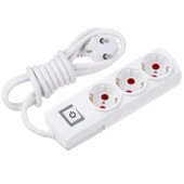 ÜÇLÜ GRUP PRİZ TOPRAKLI ANAHTARLI 5MT EKO GRUP-3005 - 1