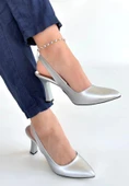 Feey Gümüş Cilt Topuklu Ayakkabı thumbnail 2