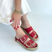 İces Kırmızı Nubuk Terlik thumbnail 4