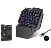 Hadron G504 Usb Kablolu Tek El Oyuncu Q Klavye (PubG Desteklemez) Siyah - 1