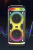 BTS-1993 Siyah RGB Ledli Mikrofonlu Kumandalı Bluetooth Hoparlör Parti Speaker - 6