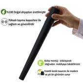 4 Adet Ahşap Ayak 35 Cm Siyah M8 Civatalı Bağlantı Aparatlı Mobilya Tabure Sehpa Masa Destek Ayağı thumbnail 3