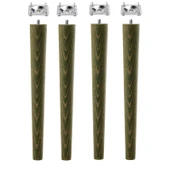 4 Adet Ahşap Ayak 35 Cm Orman Yeşili M8 Civatalı Bağlantı Aparatlı Mobilya Tabure Sehpa Masa Destek Ayağı thumbnail 6