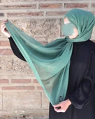 Konfor Bambu Şal Yeşil Tok Duruşlu, Kaymaz - 1