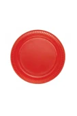 Kırmızı Plastik Tabak 22 cm 25'li - 1