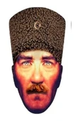 Atatürk Maskesi Karton 10 Adet Renkli - 1