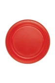 Kırmızı Plastik Tabak - Bardak - Çatal Seti 25 Kişilik - 2