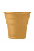 Gold Renk Plastik Tabak, Bardak, Çatal Seti Parti Piknik Seti - 3