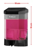 Duvara Monte Siyah Sıvı Sabunluk F032S, Mutfak Banyo Duş Şampuan Dezenfektan Sabun Dispanseri 500 ml - 2