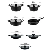 Elegance 17 Parça Döküm Tencere Tava Sahan Çeyiz Seti thumbnail 5