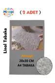 Minopi ( 2 Adet ) Linol Tabaka Levha 2,5 mm A4 Boyutunda 1. Kalite Linol Muşamba Gri - 1