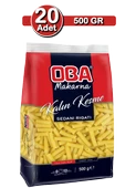 Oba Kalın Kesme Makarna 500 g x 20 Adet | Uzun Süreli Stok Paketi thumbnail 1