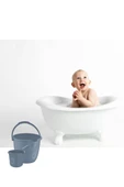 2’li Bebek Banyo Su Kovası ve Maşrapası Seti, Saplı Oluklu Kova 13lt ve Maşrapa 1,5lt Set Mavi thumbnail 4