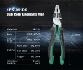 Proskit 1PK-051DS Yeşil Sap Elektrikçi Pense 205mm - 5