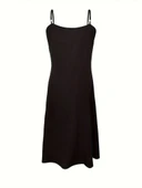 Kadın Ip Askılı V Yakalı Desenli Süprem Maxi Elbise thumbnail 6