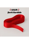 Minopi Kırmızı Saten Kurdele 2 Cm 10 Metre, Bohça Çeyiz Özel Gün Hediye Süsleme Kurdelesi - 1