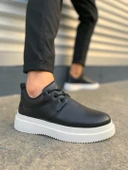 JY03 Luxor Bağcıklı Cilt Erkek Günlük Spor Klasik Ayakkabı CBT - Siyah thumbnail 1