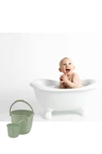 2’li Bebek Banyo Su Kovası ve Maşrapası Seti, Saplı Oluklu Kova 13lt ve Maşrapa 1,5lt Set Yeşil thumbnail 4