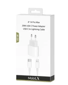 MobiLX M-20 20W iPhone 8–14 Pro Max Uyumlu Hızlı Şarj Adaptörü + USB-C to Lightning Kablo - 2